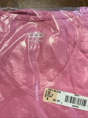 Women's Orchid Pink V-Neck Short Sleeve Tee